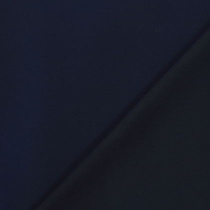 Tissu softshell polaire uni Bleu marine