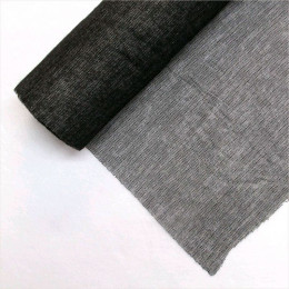 Entoilage thermocollant tissé laineux - Noir X 1M | Tissus Bensimon