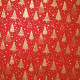 Tissu Noël coton imprimé Sapins Rouge