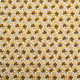 Tissu coton imprimé Foliage Jaune moutarde / Blanc