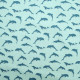 Tissu coton imprimé Dauphin Bleu