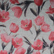 Tissu jersey effet maille Tulip Gris / Rouge