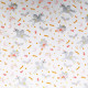 Tissu popeline imprimé Féérie glitter Blanc