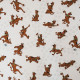 Tissu coton enfant Scooby Doo Blanc / Marron