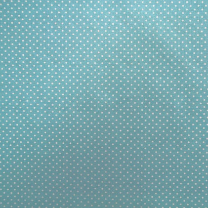 Tissu coton à pois Oeko-Tex Piselli Bleu turquoise
