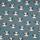 Tissu flanelle Oeko-Tex imprimé Panda Bleu
