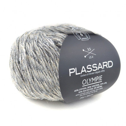Pelote de laine Plassard Olympie gris clair
