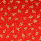 Tissu coton Noël imprimé Branches de sapins Rouge