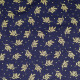 Tissu coton Noël imprimé Branches de sapins Bleu marine