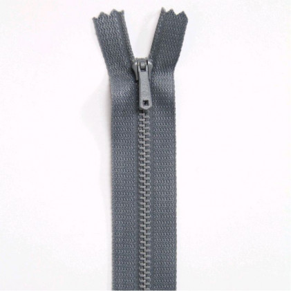 Fermeture Eclair métallique spéciale pantalon non séparable 20 cm Z13   Gris