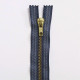 Fermeture Eclair métallique spécial jeans 6 cm Z 15 Bleu Jean's Indigo
