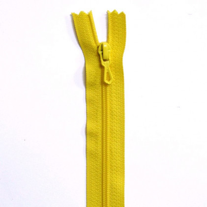 Fermeture Eclair nylon non séparable 12 cm Z 51 Jaune