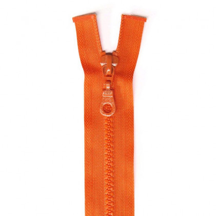 Fermeture Eclair plastique séparable 60 cm Z 54   Orange