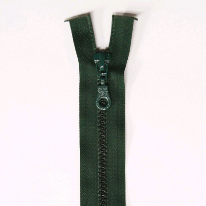 Fermeture Eclair plastique séparable 35 cm Z 54   Vert sapin