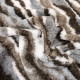 Tissu fourrure synthétique Bouclette et Lisse Vison Taupe / Gris