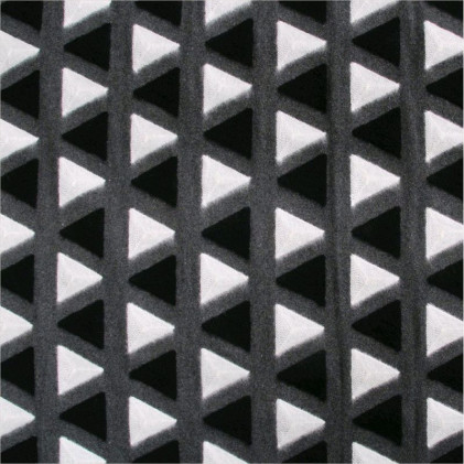 Tissu lainage Triangle Gris / Noir / Blanc