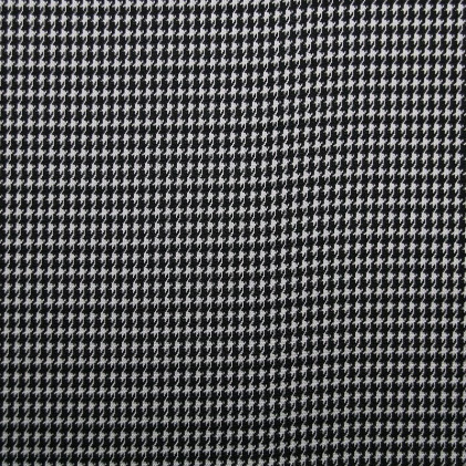 Tissu jersey Pied de Poule Noir / Blanc