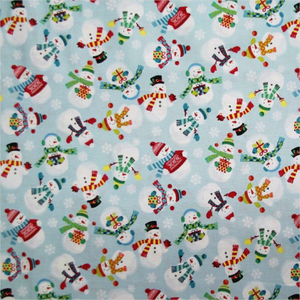 Tissu patchwork Noël Snowmen .