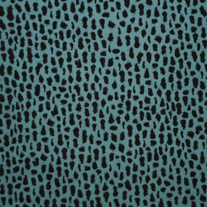 Tissu polyester imprimé Léonardo Bleu turquoise
