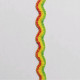 Ruban croquet multicolore 11 mm Jaune
