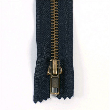 Fermeture pantalon métal séparable 40 Bleu marine