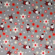 Tissu coton imprimé Noël Santas Gris