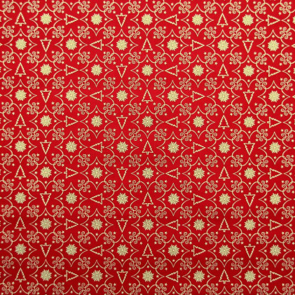 Tissu coton Noel Arabys Rouge
