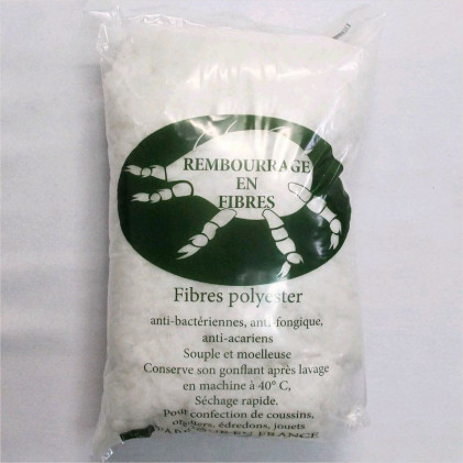 Fibres anti-acariens pour rembourrage 1 kg Blanc