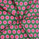 Tissu coton enduit Poppy Fleurs vintage vert