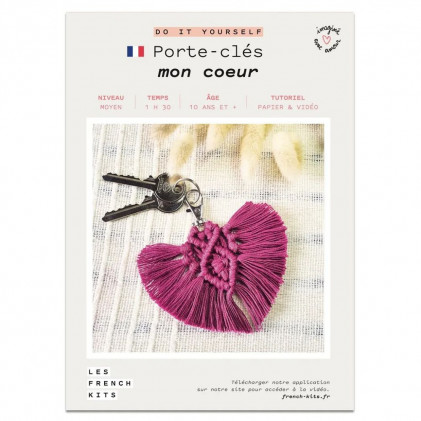 French Kit DIY Porte-clés Mon coeur