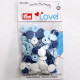 Prym Love Boutons press. plast. 12,4mm Bleu