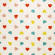 Tissu coton imprimé coeurs Valentine Multicolore
