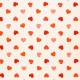 Tissu coton imprimé coeurs Valentine Rouge