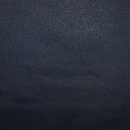 Tissu coton enduit brillant Gaela   Bleu marine