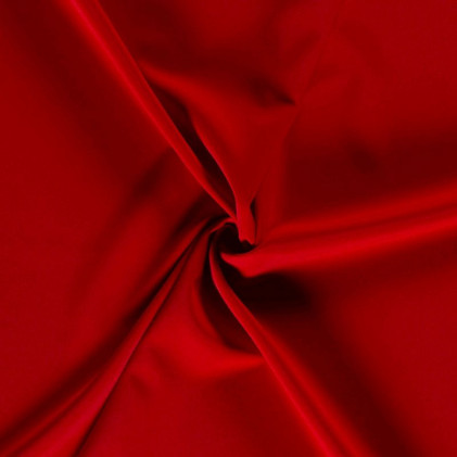 Tissu polyester élasthanne Uni Rouge