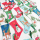 Tissu Noël : Guirlande de chaussettes à confectionner Multicolore