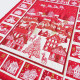 Tissu Noël : Calendrier de l'Avent à confectionner Scandy Rouge