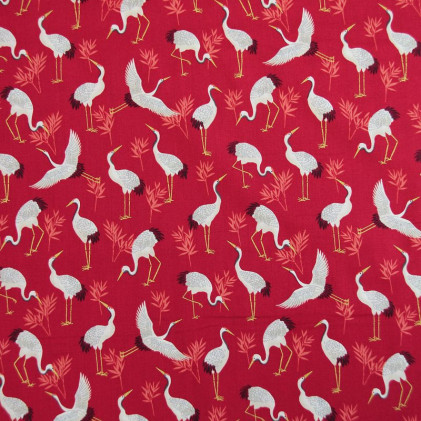 Tissu patchwork imprimé Michiko Rouge