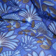 Tissu toile imprimé Dattiers Bleu indigo