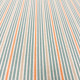 Tissu coton imprimé Oeko-Tex rayures Dez Bleu / Orange