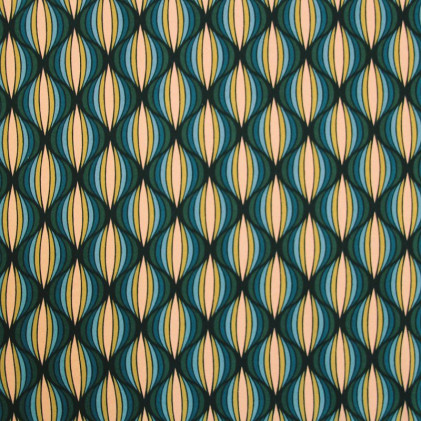 Tissu polyester Oeko-Tex imprimé Vintage Terracotta