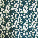 Tissu toile imprimée Eucalyptus doré Bleu canard