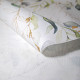 Tissu toile imprimée Eucalyptus doré Blanc
