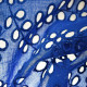 Tissu coton brodé ajouré Angly bleu roi