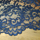 Tissu dentelle brodé Lingerie Bleu marine
