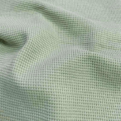Tissu maille mini nid d'abeille Vert de gris