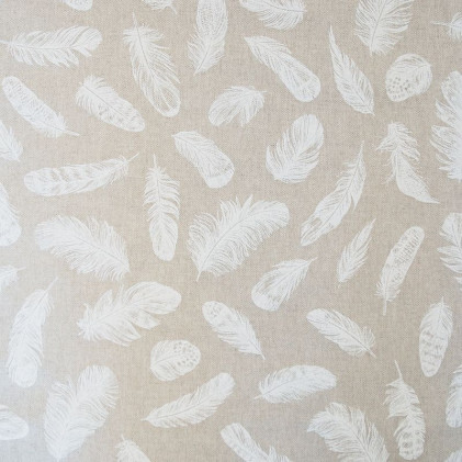 Tissu faux lin Plumi Blanc