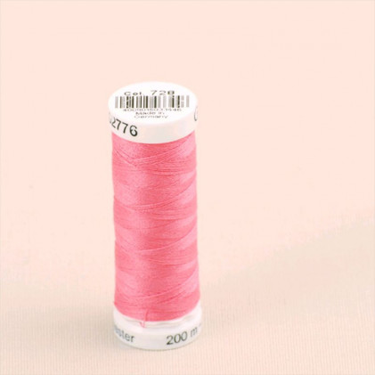 Bobine de fil 100% polyester 200m Gütermann Rose