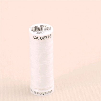 Bobine de fil 100% polyester 200m Gütermann Blanc