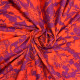 Tissu viscose lourd élasthanne imprimé fleurs  Rouge